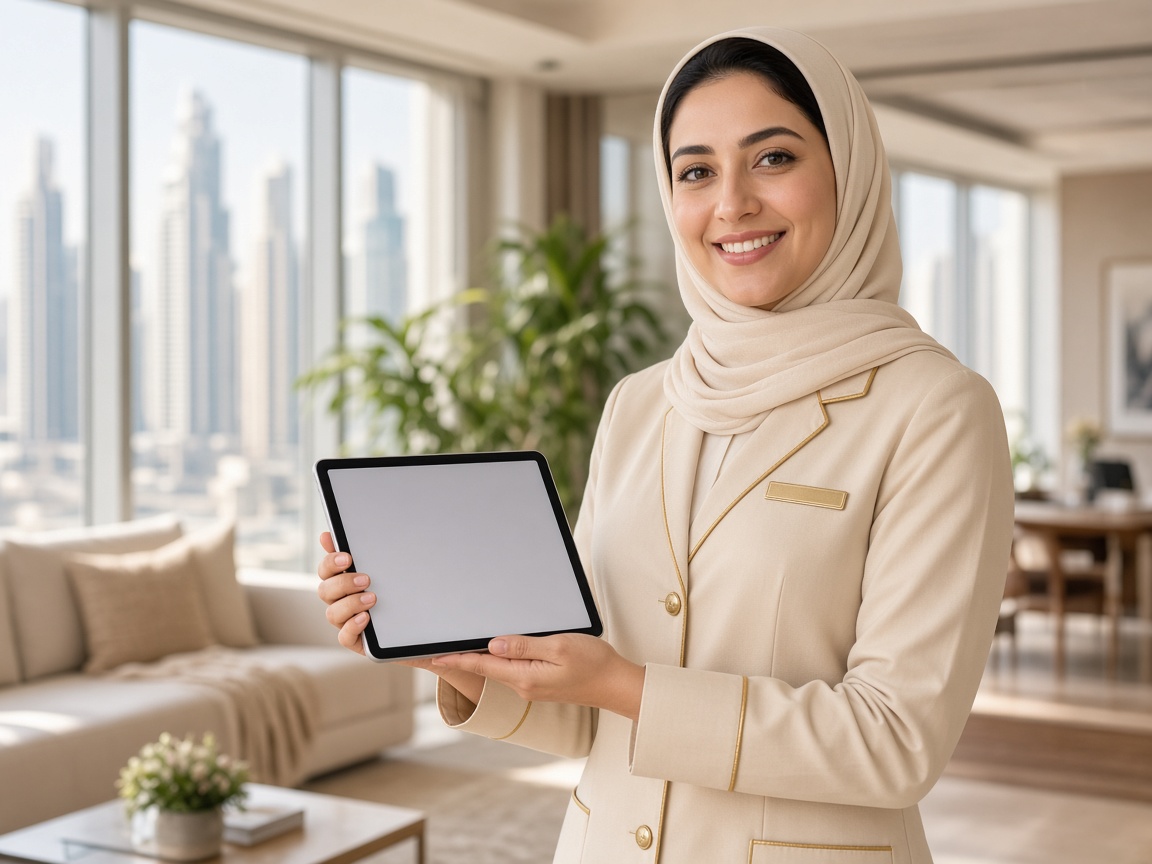 Hubsek professional booking home services on a tablet