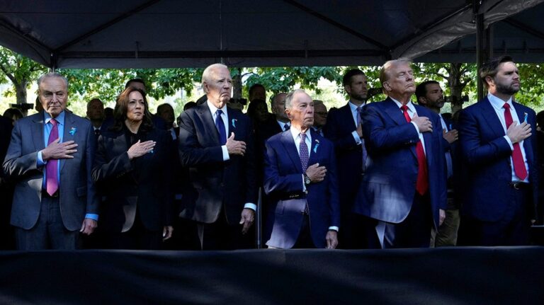 Trump, Harris shake hands in show of unity at Ground Zero for 9/11 commemoration