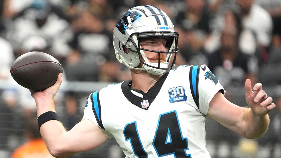 Panthers dominate Raiders as Andy Dalton, starting in place of benched Bryce Young, throws 3 touchdowns