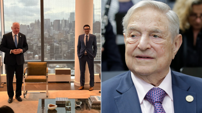 Walz blasted for huddling with George Soros' son at NYC luxury apartment: 'Billionaire nepo baby'