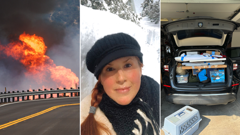 'Unluckiest woman' evacuates from California wildfires after surviving multiple natural disasters