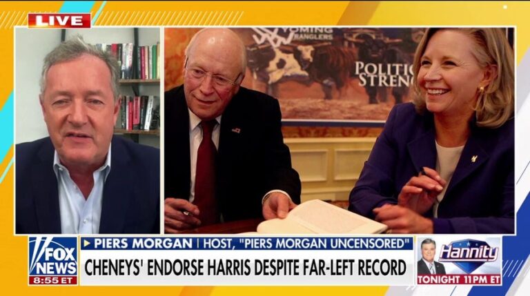 Piers Morgan sounds off on liberals welcoming Dick Cheney's endorsement of Harris: 'Completely preposterous'