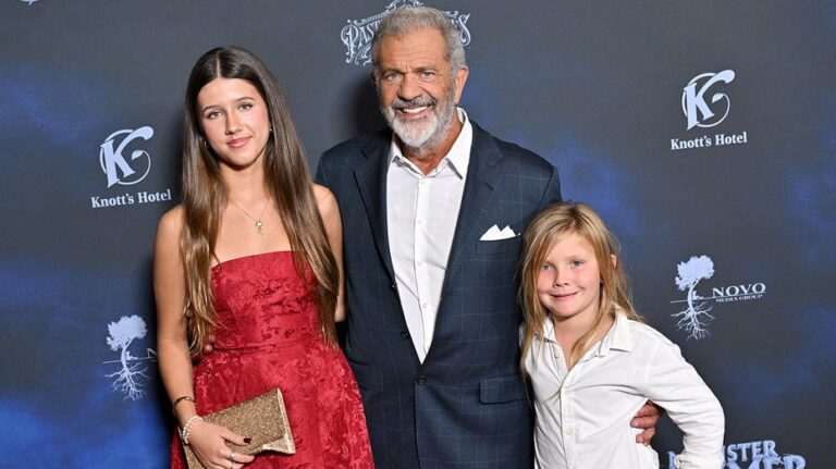 Mel Gibson, 68, hits red carpet with 2 youngest of his 9 children