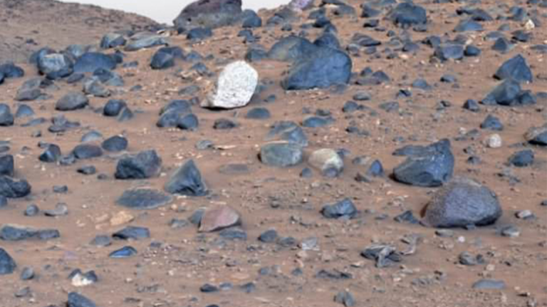 NASA releases clearest view of Mars, blue rocks seen on landscape