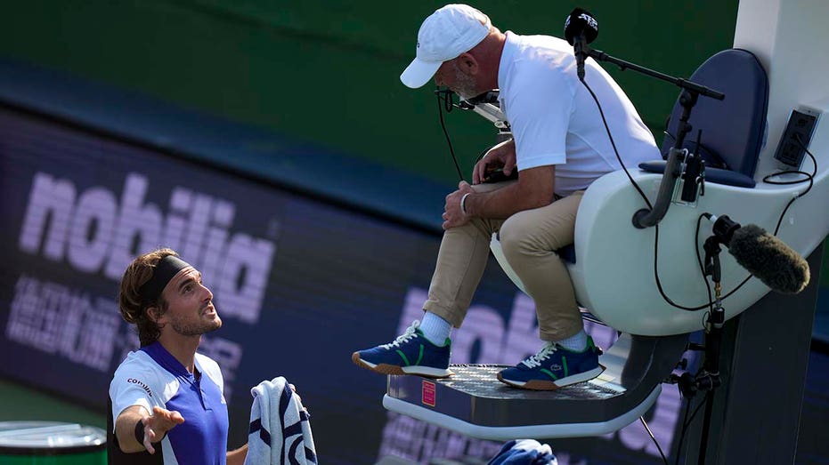 Stefanos Tsitsipas refuses to play in meltdown at Shanghai Masters, accuses umpire of bias