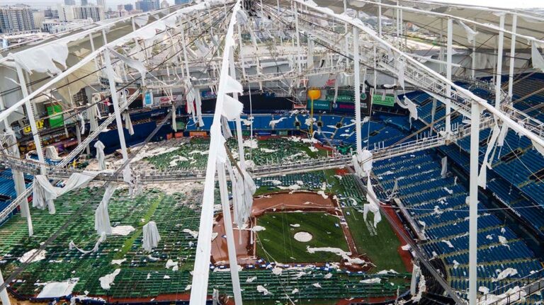 Rays react to Hurricane Milton decimating their home Tropicana Field roof