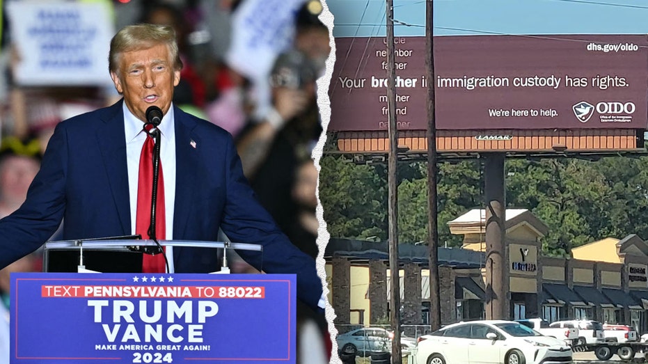 'Coming down': Trump vows to dismantle billboards pushing rights for illegal immigrants if he wins