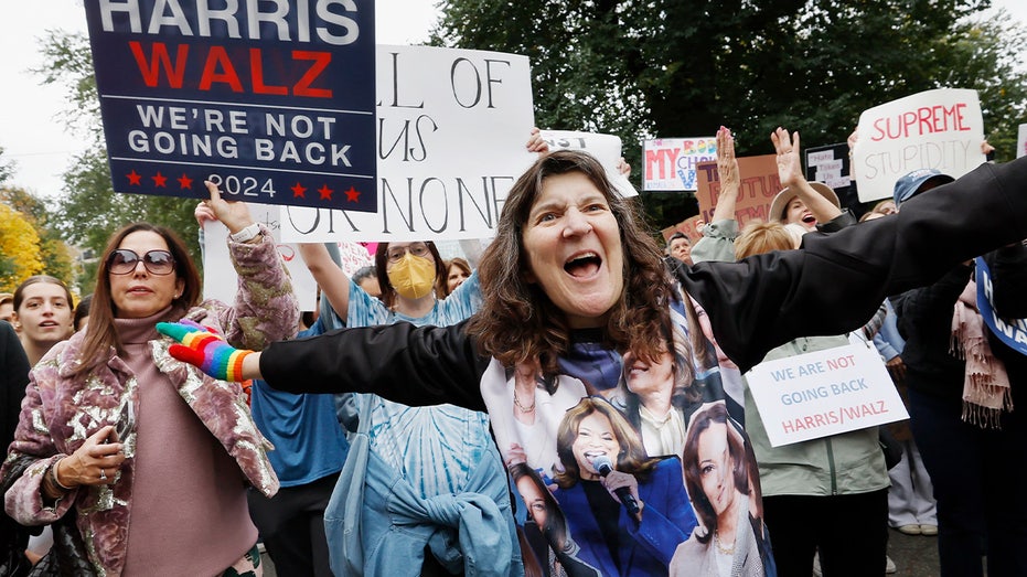 Abortion supporters at Women's March in Boston turn out in droves to support Harris presidency