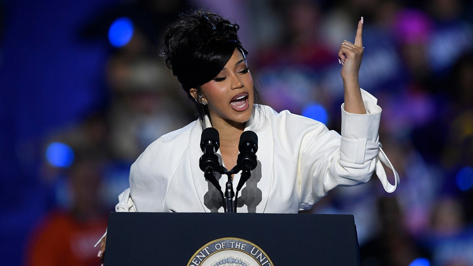 Cardi B suffers teleprompter glitch during Harris rally in Wisconsin