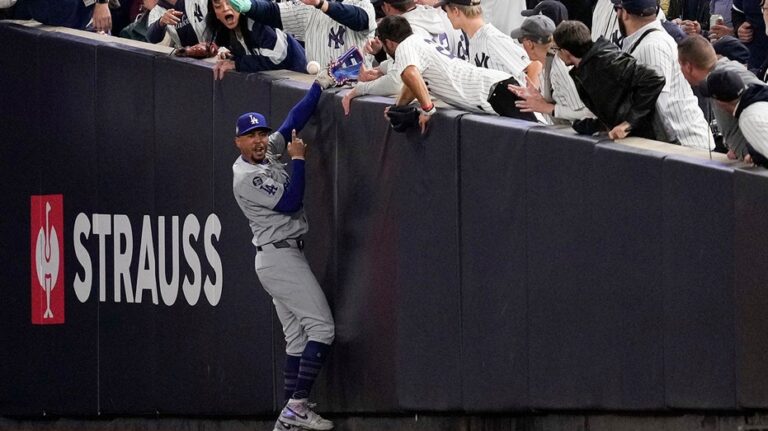 Dodgers' Mookie Betts shares message to Yankees fans who tried to pry ball out of his glove in World Series