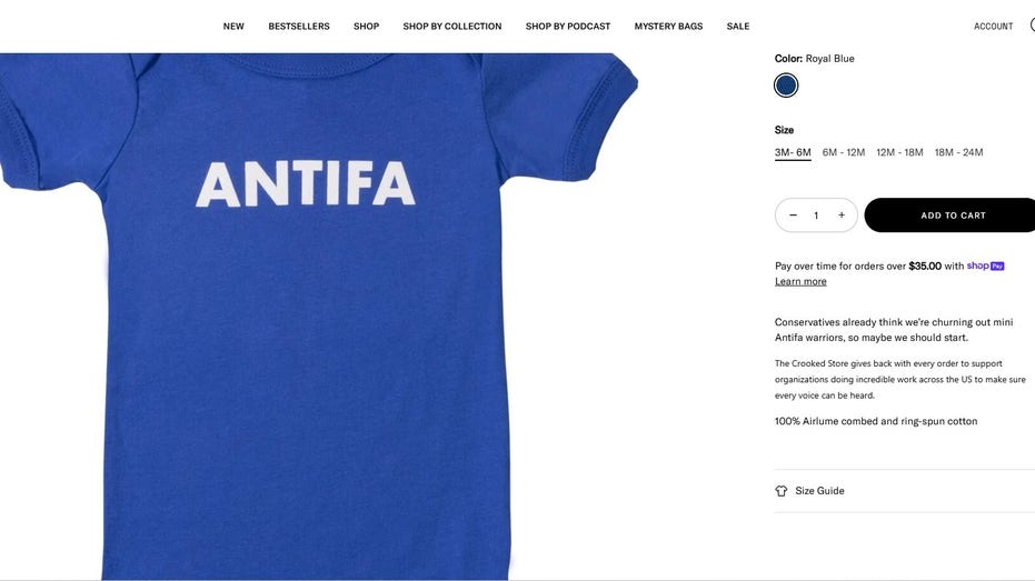 'ANTIFA Baby Onesie': Podcast group founded by former Obama staffers sells ANTIFA gear for babies, toddlers