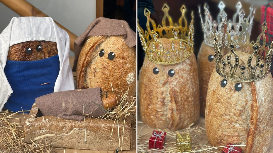 Bakery honors Christmas by recreating Nativity scene: 'Bread of life made from bread'