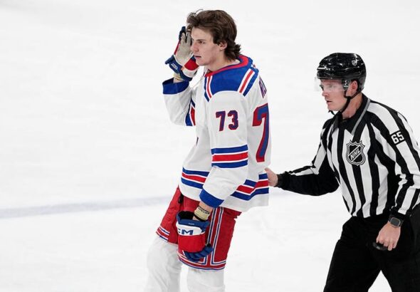 Rangers' Matt Rempe suspended 8 games for hit on Stars player