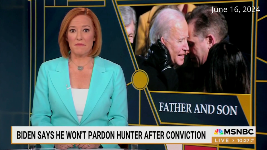 FLASHBACK: MSNBC's Jen Psaki gushed that Biden's pledge to not pardon Hunter showed true character