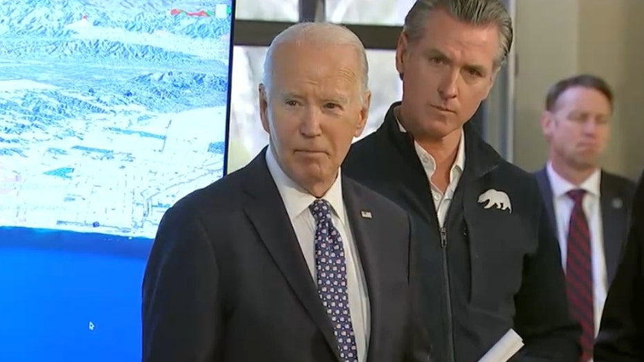 Biden celebrates great-grandchild, takes no questions at California wildfire briefing with Newsom