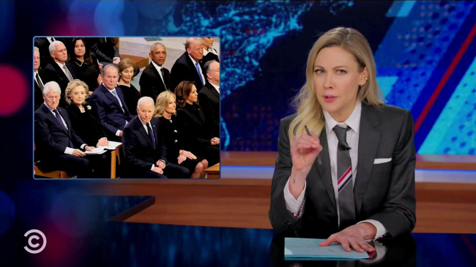 Daily Show pokes fun at Obama laughing with 'future Hitler' Trump during Carter funeral